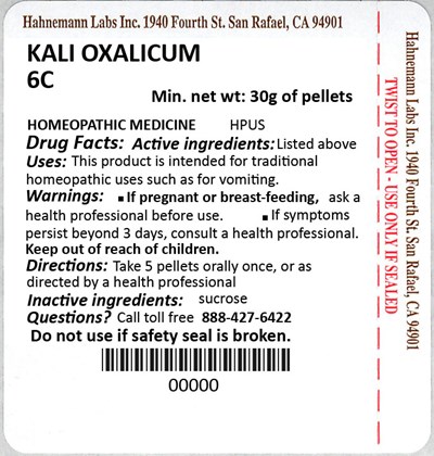 Kali Oxalicum 6C 30g - Kali Oxalicum 6C 30g